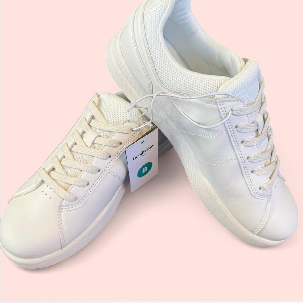 White Minimalist Sneakers Size 8